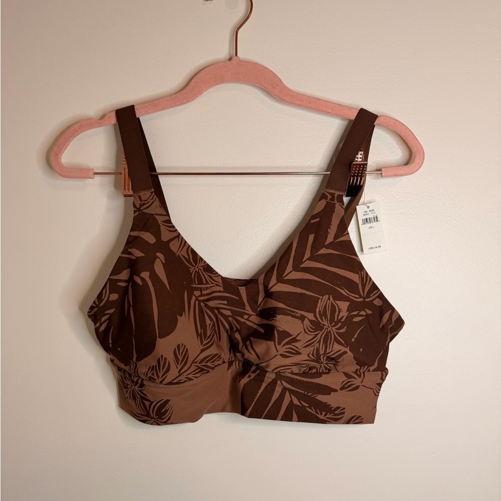 Aerie Brown Patterned Sports Bra